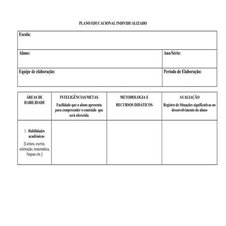 Modelo de PEI - Plano Educacional Individualizado.pdf
