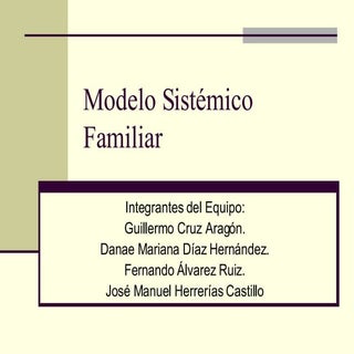 Modelo Sistemico Familiar