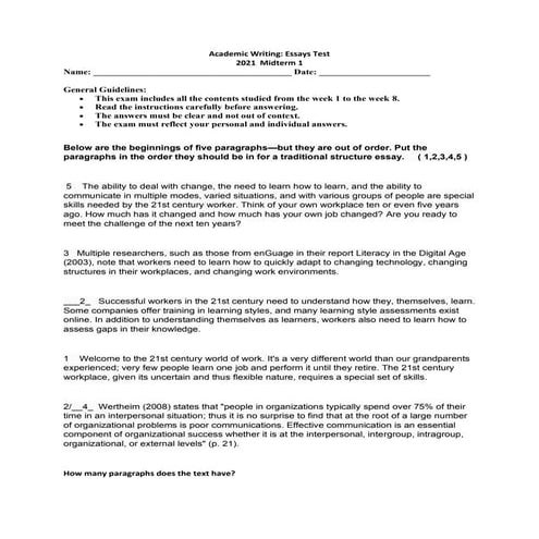 Examples of student interview reflections | DOCX