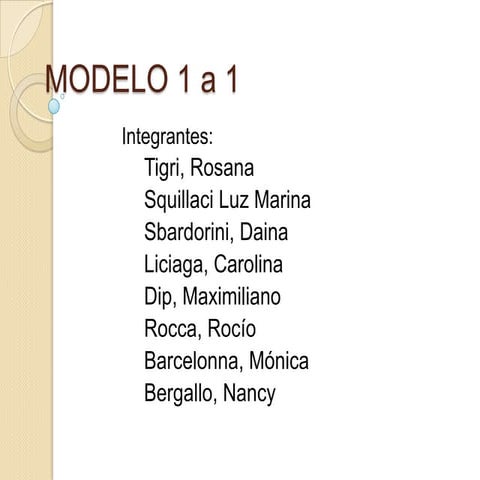 Modelo 1 a 1 (1) | PDF