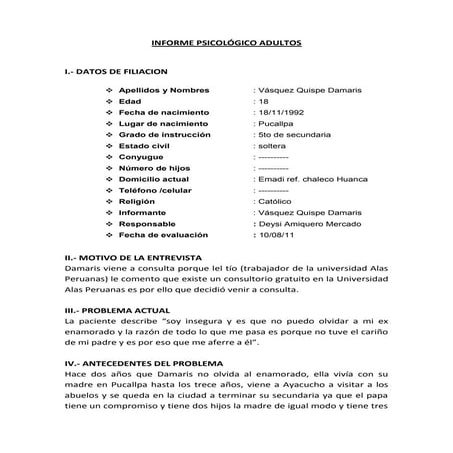 Modelo adultos nuevo