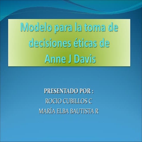 Modelo Anne Davis | PPT