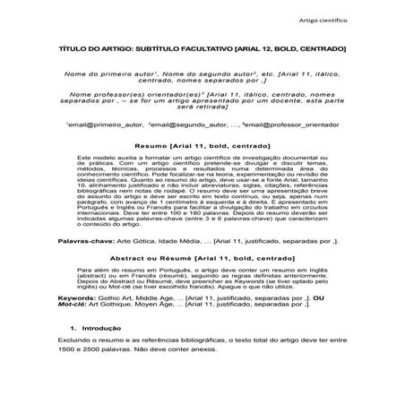Estrutura trabalho academico | PPT