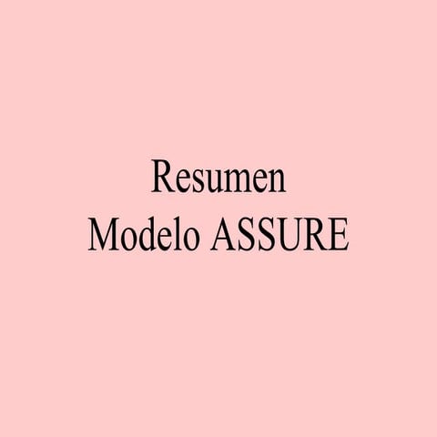 Modelo assure | PDF