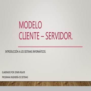 Modelo cliente servidor | PPT
