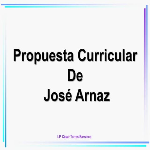 Modelo curricular de josé arnaz
