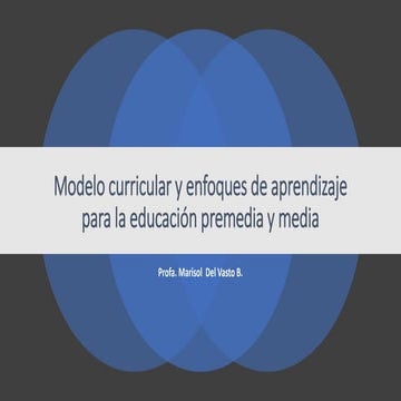 Modelo curricular y enfoques de aprendizaje para la
