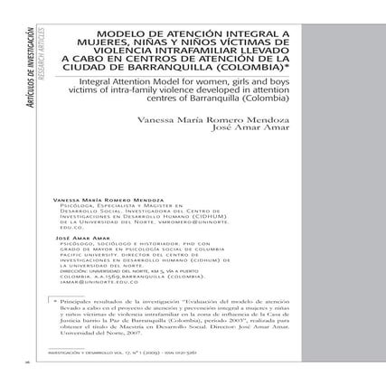 Modelo de atencion integral violencia familiar mujeres y niños