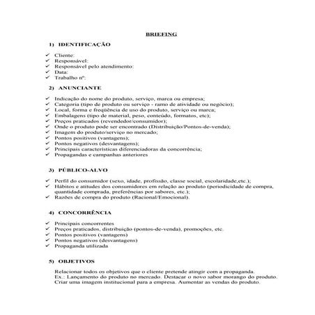Modelo de briefing