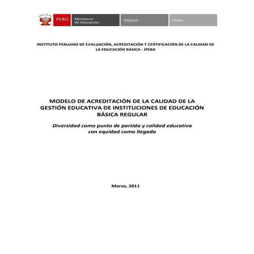 gestión de la calidad educativa en el Perú | PPTX