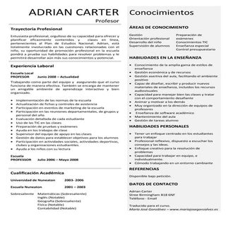 Modelo de curriculum