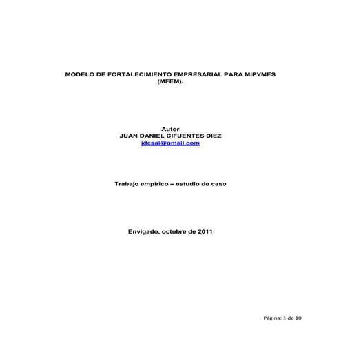 MODELO DE FORTALECIMIENTO EMPRESARIAL PARA MIPYMES