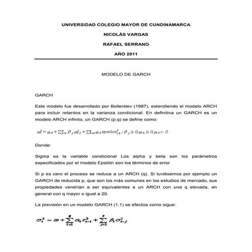 Modelo de garch