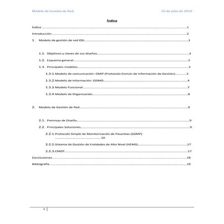 Modelo de gestion de red