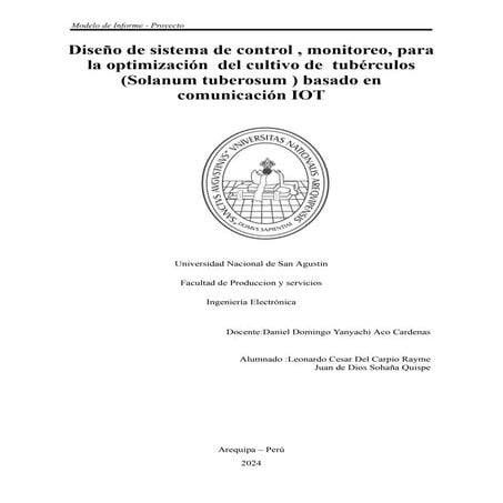 MODELO DE INFORME - PROYECTOxxxxxxxxxxxxxx