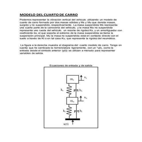 Modelo del cuarto de carro