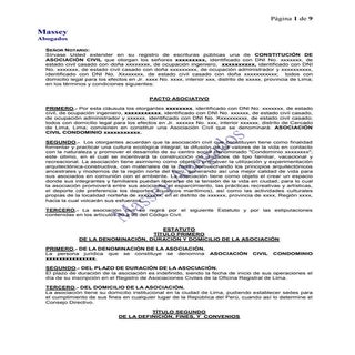 MODELO DE MINUTA DE CONSTITUCIÓN DE...