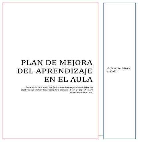 Modelo de plan de mejora