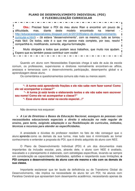 Modelo  de plano de desenvolvimento...