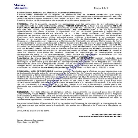 MODELO DE PODER CONSULAR | DOC