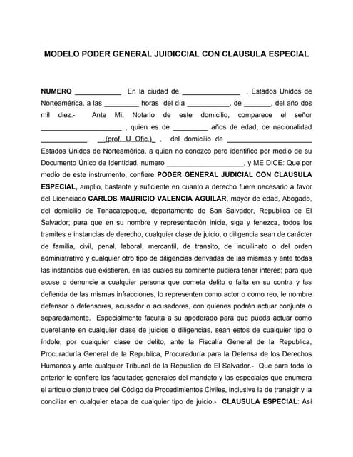 Carta poder | PDF