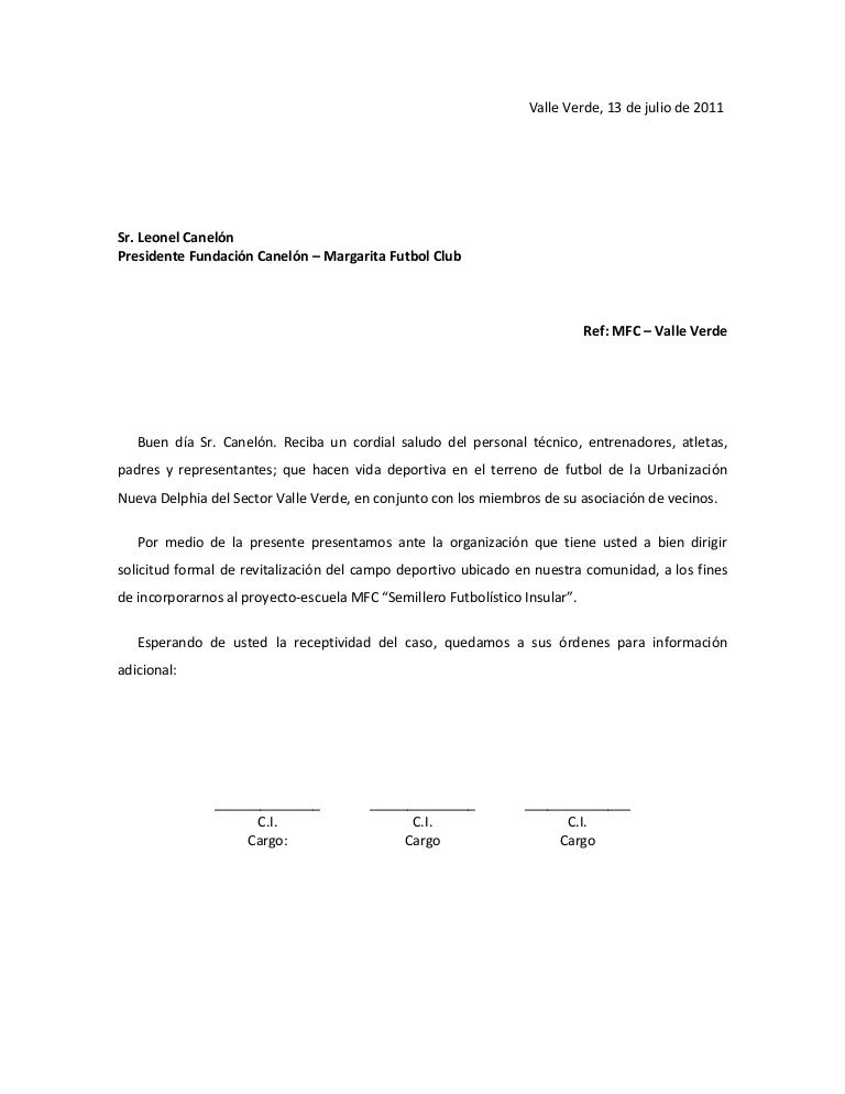 Modelo de solicitud mfc