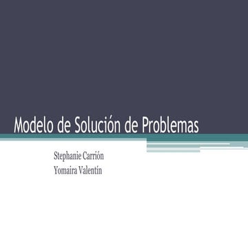 Modelo de solucion de problemas
