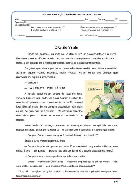 Modelo de teste português