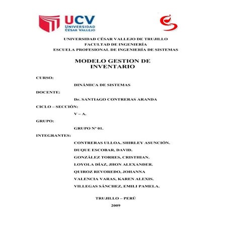 MODELO DINÁMICO DE GESTIÓN DE IINVENTARIO