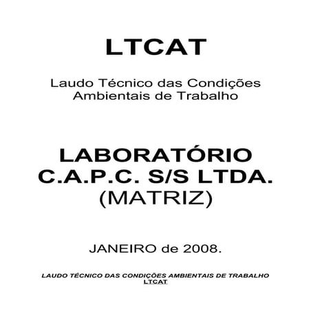 Modelo do  ltcat completo