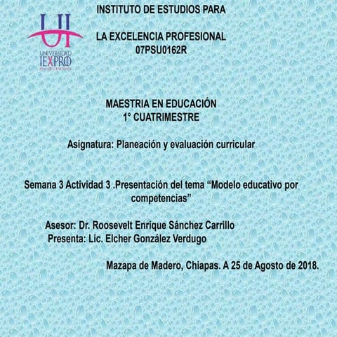 Modelo educativo por competencias 