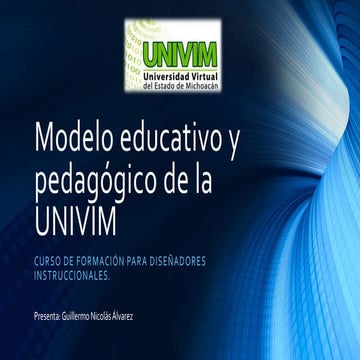 Modelo educativo y pedagógico de la univim