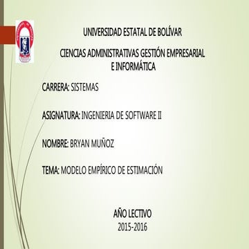 Modelo empírico de estimación