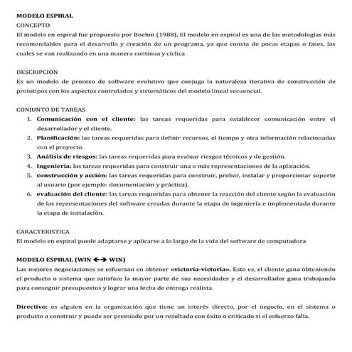 Modelo espiral win win