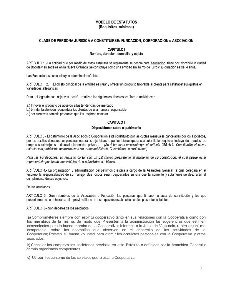 Modelo Estatutos Asociacion 3