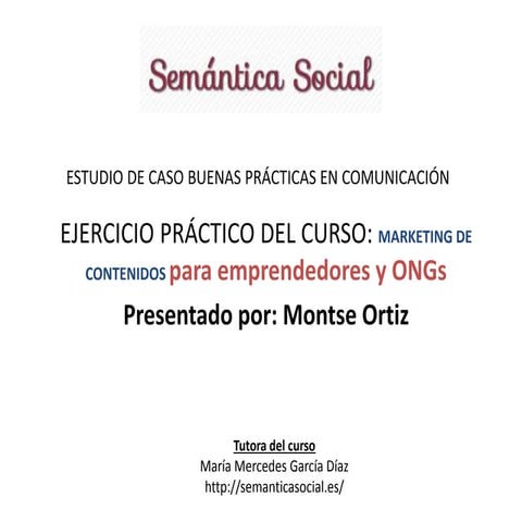 Estudio de caso Comunicación digital en ONG y Fundaciones