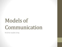 Models of communication | PPT