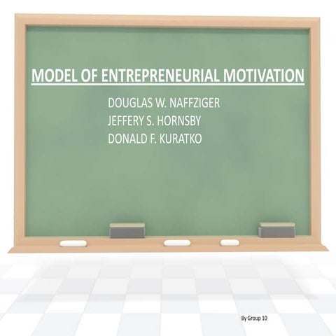 Model of entrepreneurial motivation