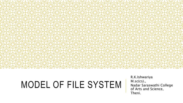 Model of file system