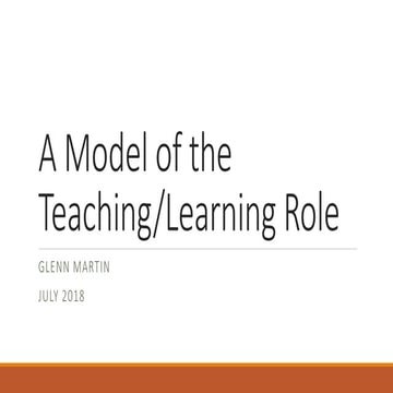Model of the teaching learning role