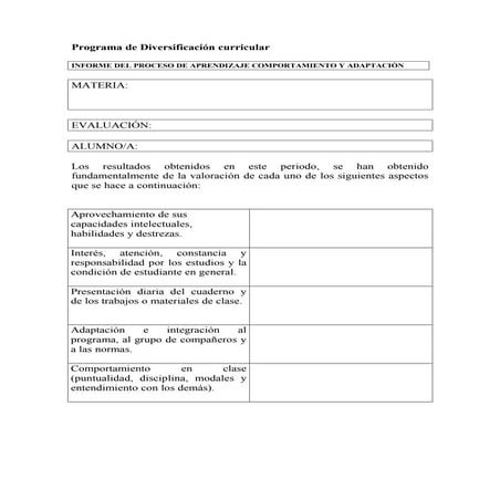 Modelo informe mensual2009