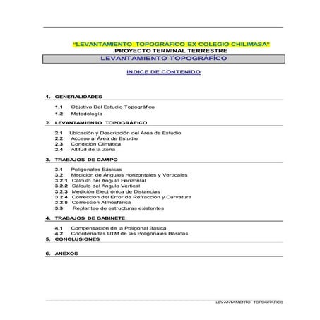 Modelo informe topografico