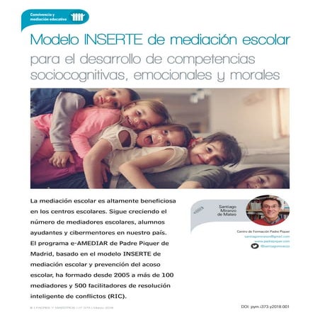Modelo INSERTE de mediación escolar revista de Padres y Maestros Nº 373