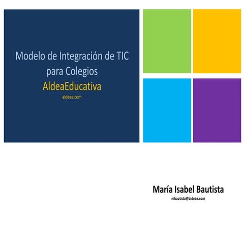 Modelo integracion tic en escuelas de básica y media