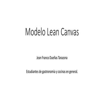 Lean Canvas Luis Castilla | PPTX