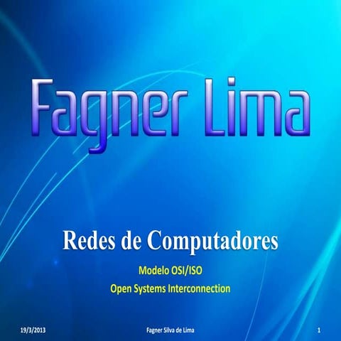 Redes de Computadores - Modelo de Referência OSI/ISO