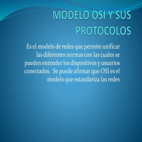 Modelo osi y sus protocolos