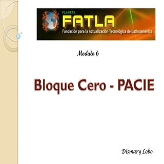 Modelo PACIE BLOQUE CERO