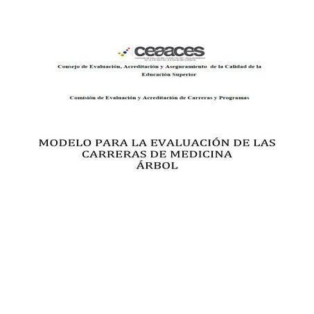 MODELO PARA LA EVALUACION DE LAS CARRERAS ARBOL