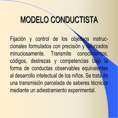 Modelo pedagógico conductista